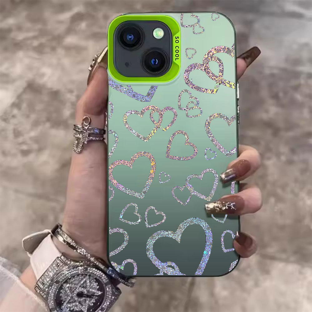 Colorful Heart Print Case For  - Apple Iphone 15 ulasan dan harga