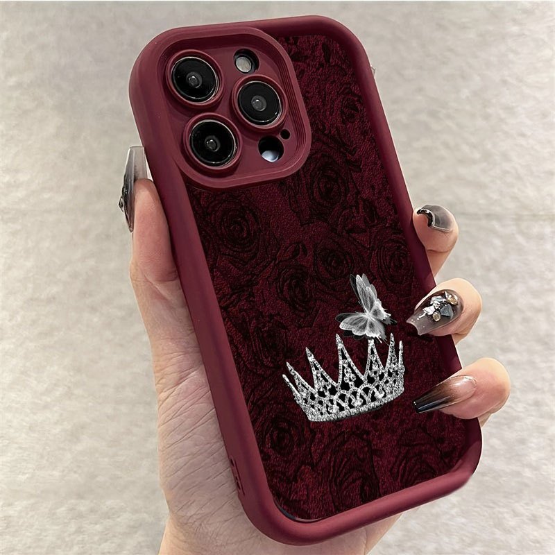 Phone Case Red Rose Silver Cro - Apple Iphone 15 ulasan dan harga
