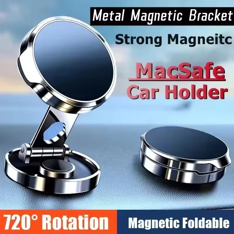 Round Folding Magnetic Car Hol - Phone Accessories Holder Car ulasan dan harga