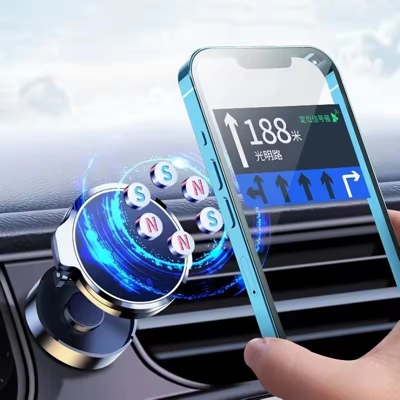 Round Folding Magnetic Car Hol - Phone Accessories Holder Car ulasan dan harga